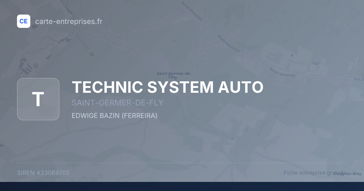TECHNIC SYSTEM AUTO — 433069705 — fiche entreprise