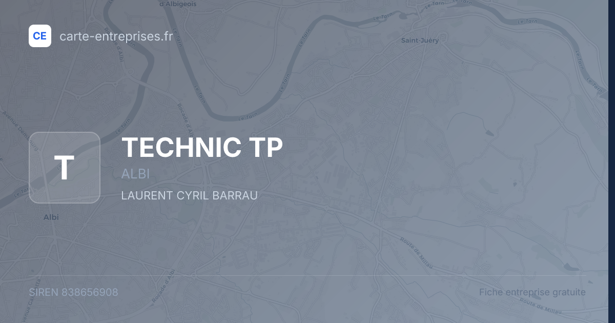 TECHNIC TP — 838656908 — fiche entreprise