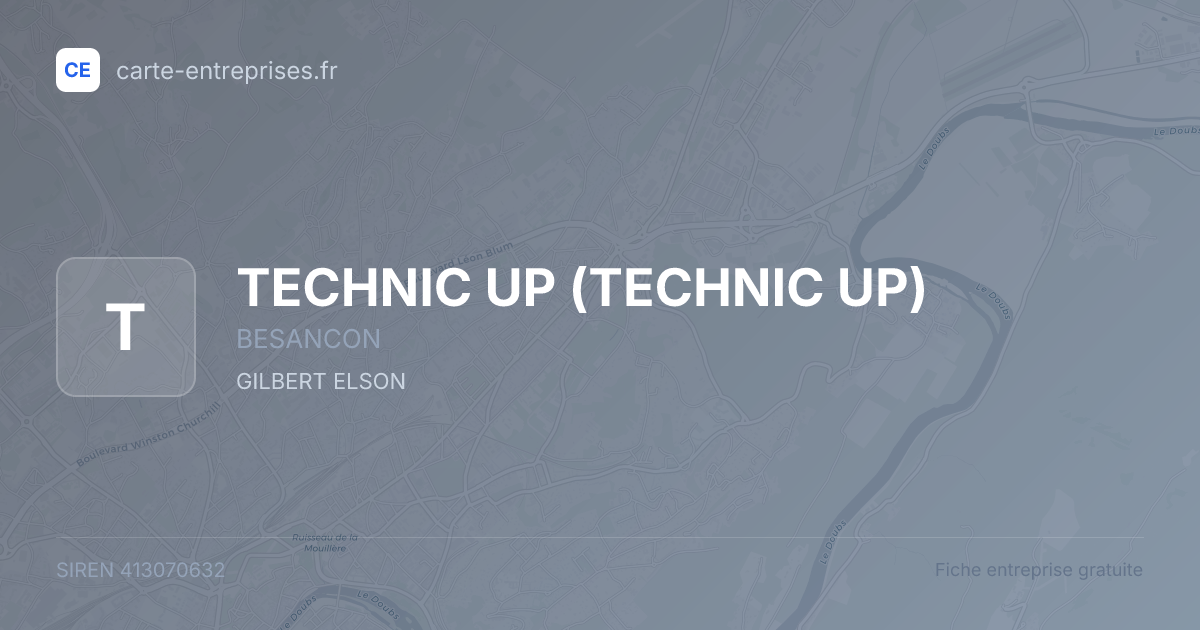 TECHNIC UP — 413070632 — fiche entreprise