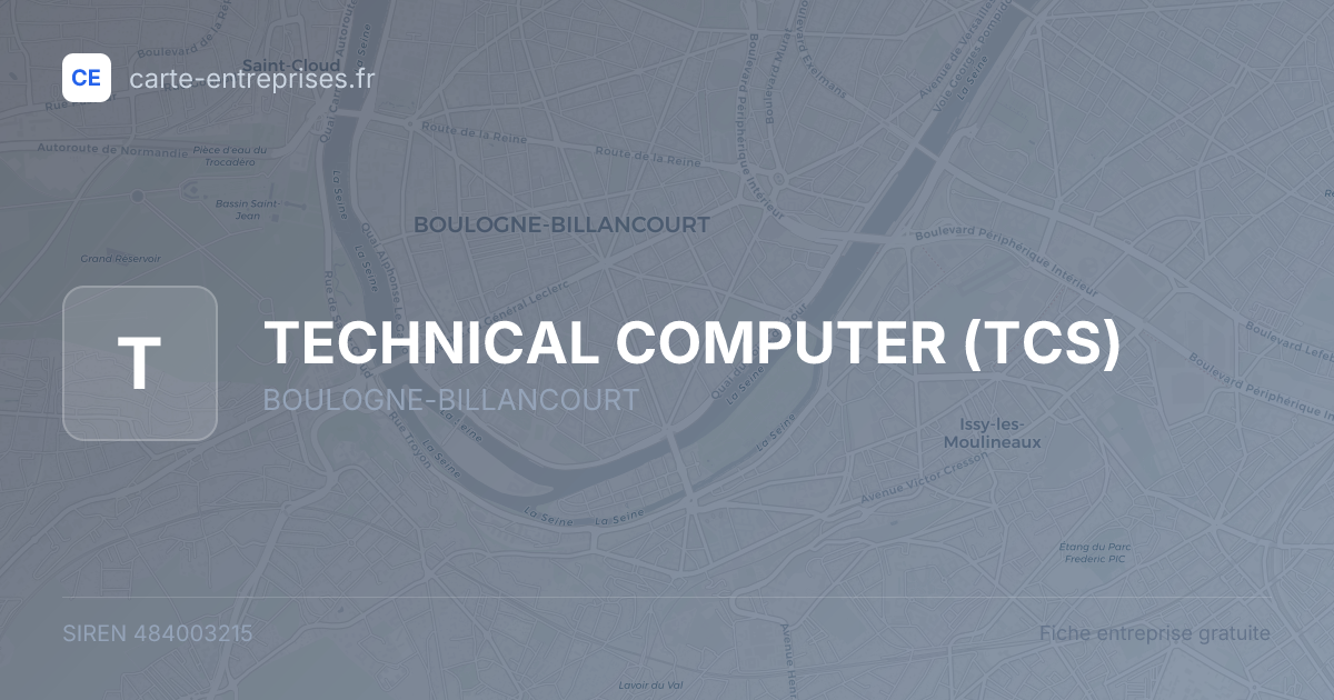 TECHNICAL COMPUTER (TCS) — 484003215 — fiche entreprise