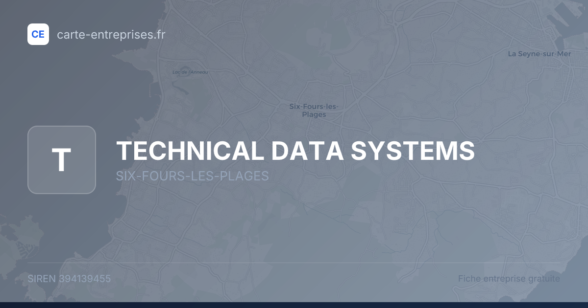 TECHNICAL DATA SYSTEMS — 394139455 — fiche entreprise
