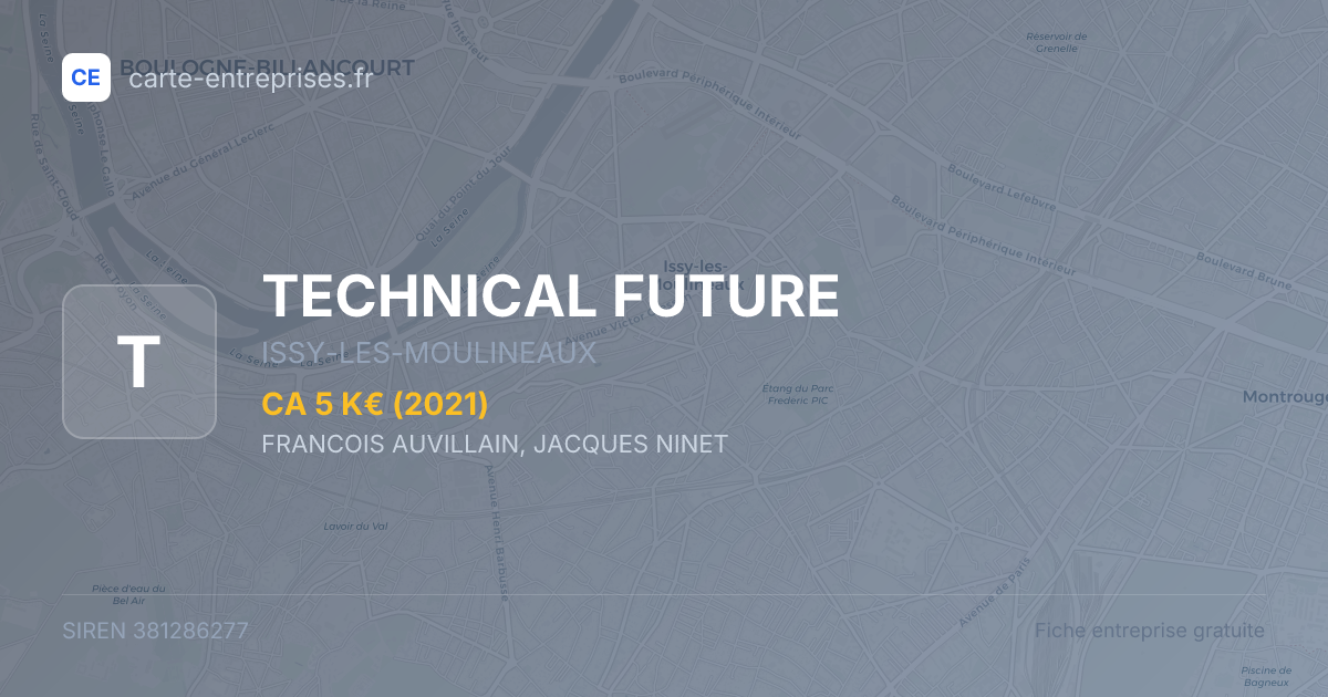 TECHNICAL FUTURE — 381286277 — fiche entreprise
