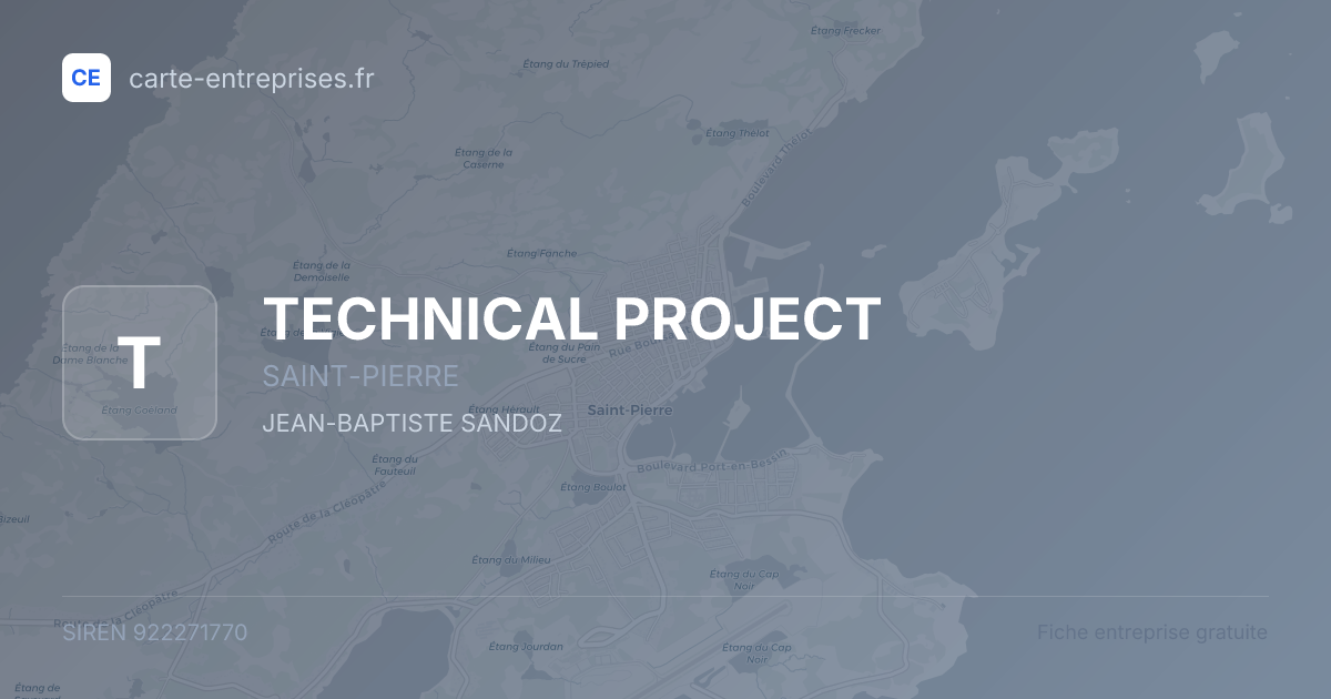 TECHNICAL PROJECT — 922271770 — fiche entreprise