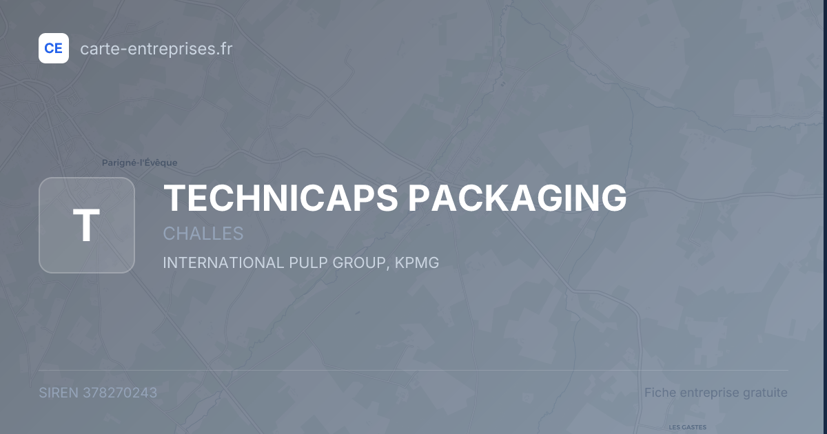TECHNICAPS PACKAGING — 378270243 — fiche entreprise