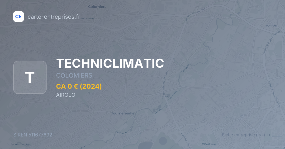 TECHNICLIMATIC — 511677692 — fiche entreprise