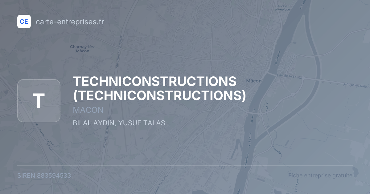 TECHNICONSTRUCTIONS — 883594533 — fiche entreprise