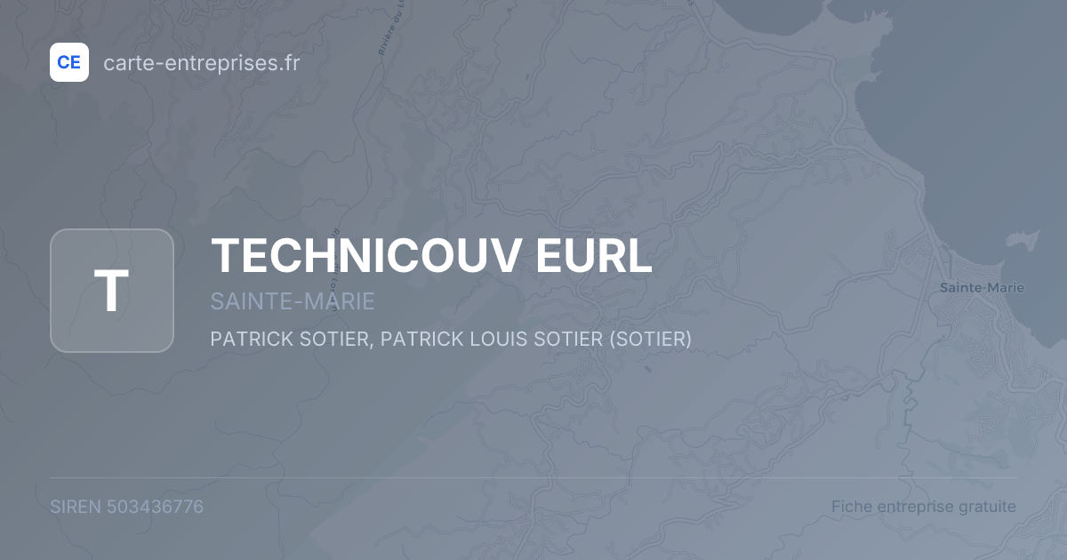 TECHNICOUV EURL — 503436776 — fiche entreprise