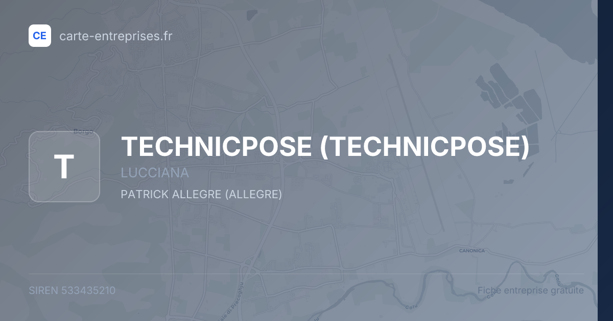 TECHNICPOSE — 533435210 — fiche entreprise