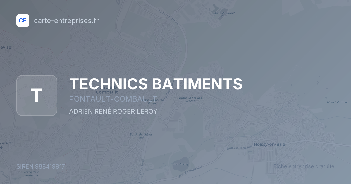 TECHNICS BATIMENTS — 988419917 — fiche entreprise