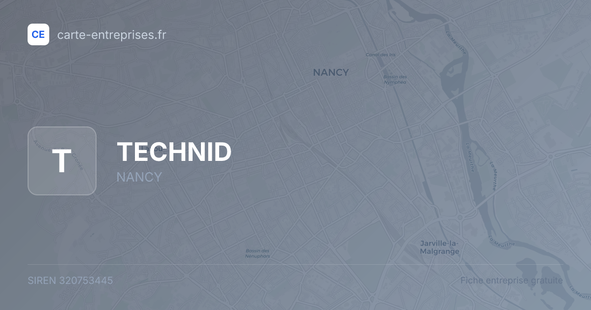 TECHNID — 320753445 — fiche entreprise