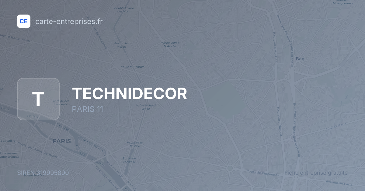 TECHNIDECOR — 319995890 — fiche entreprise