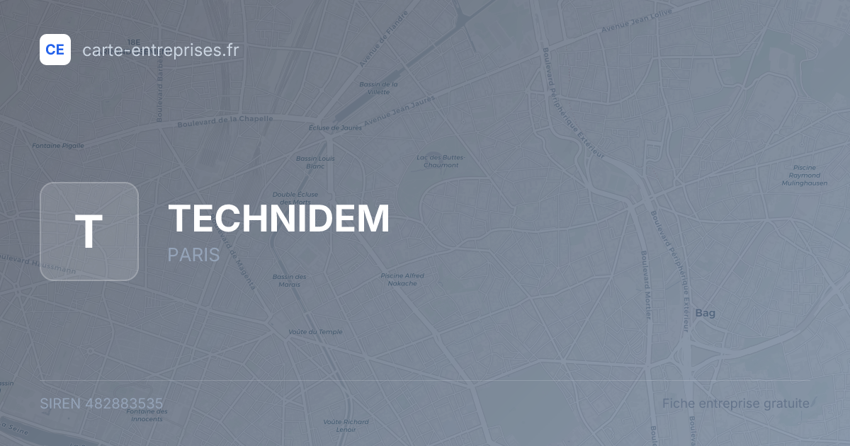 TECHNIDEM — 482883535 — fiche entreprise