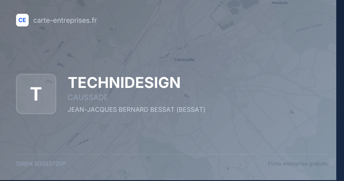 TECHNIDESIGN — 500937206 — fiche entreprise