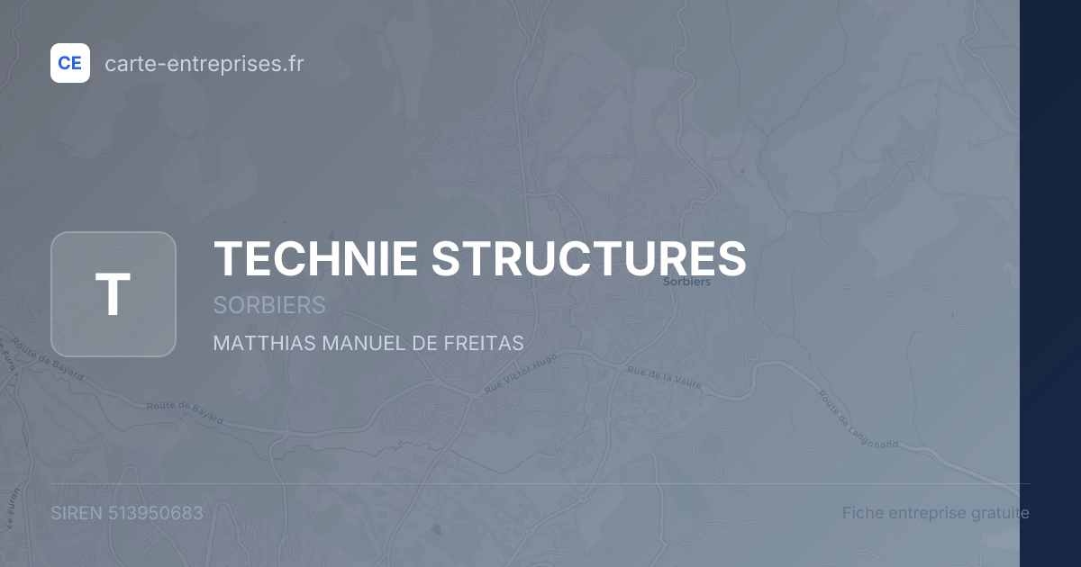 TECHNIE STRUCTURES — 513950683 — fiche entreprise