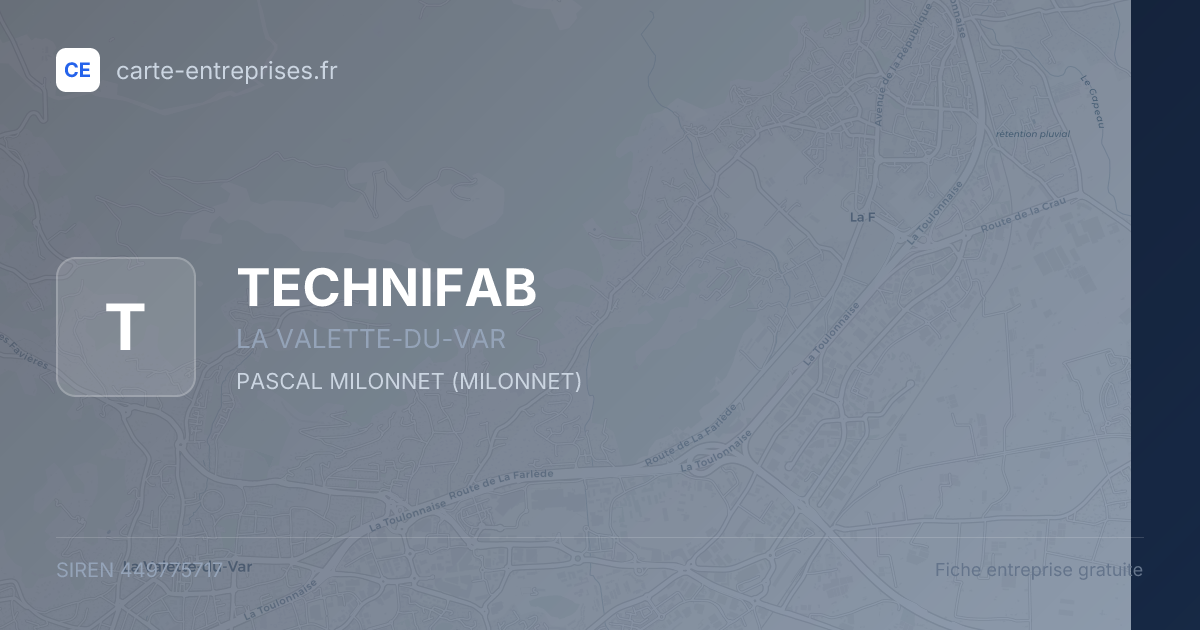 TECHNIFAB — 449775717 — fiche entreprise