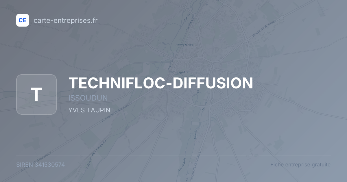 TECHNIFLOC-DIFFUSION — 341530574 — fiche entreprise