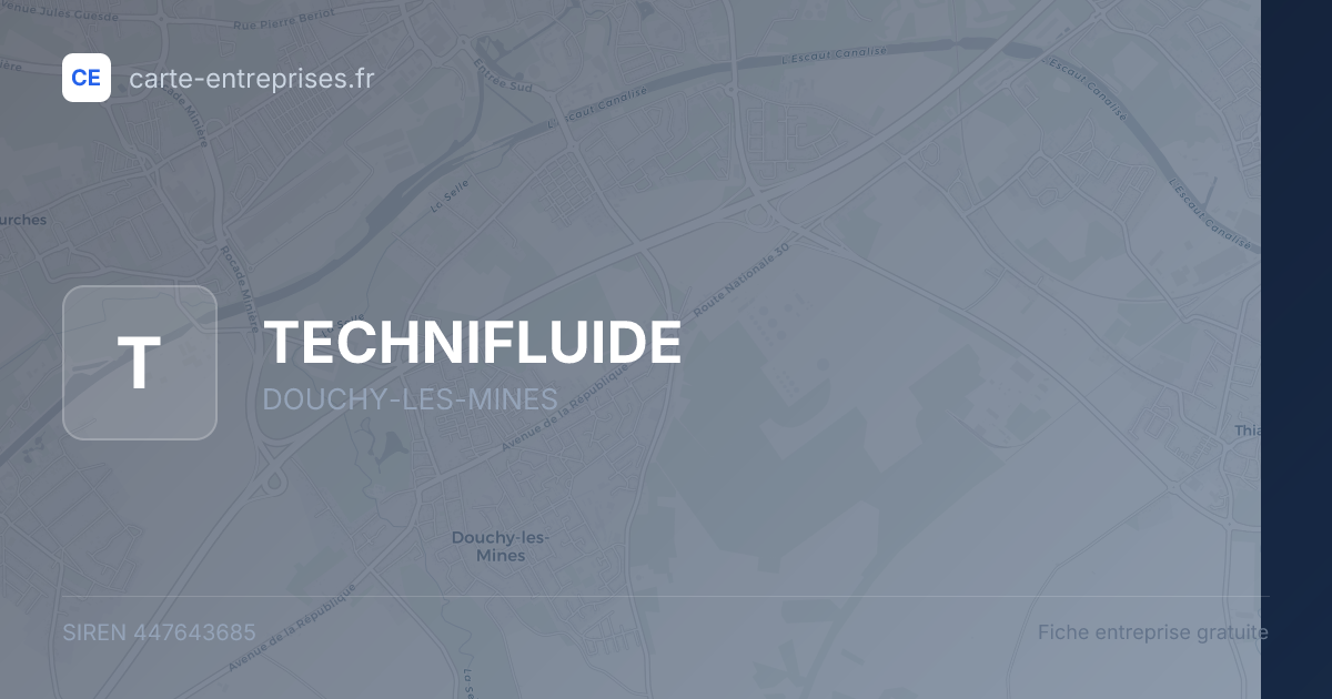 TECHNIFLUIDE — 447643685 — fiche entreprise