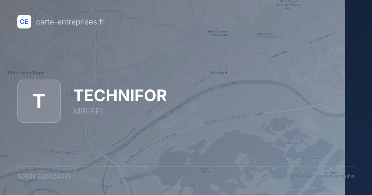 TECHNIFOR — 320624331 — fiche entreprise