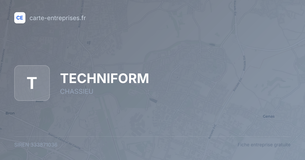 TECHNIFORM — 333871036 — fiche entreprise