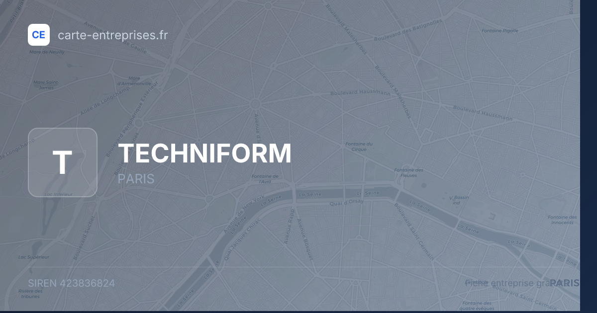 TECHNIFORM — 423836824 — fiche entreprise