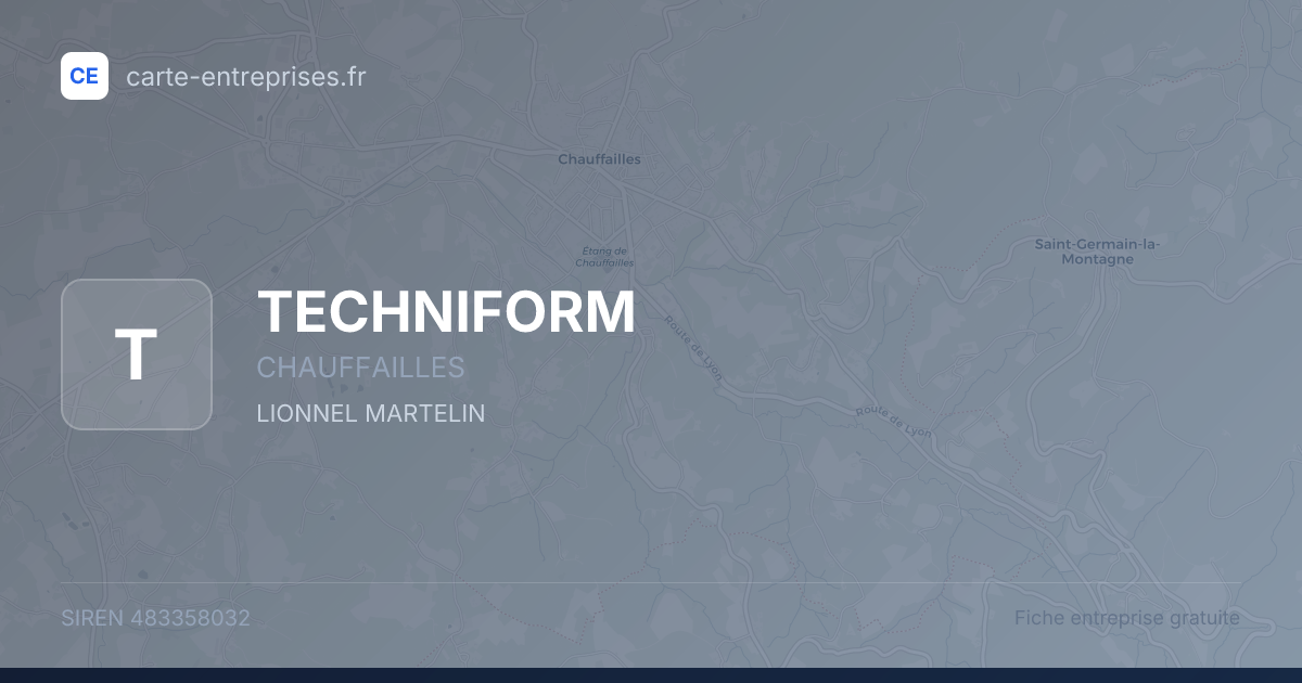 TECHNIFORM — 483358032 — fiche entreprise