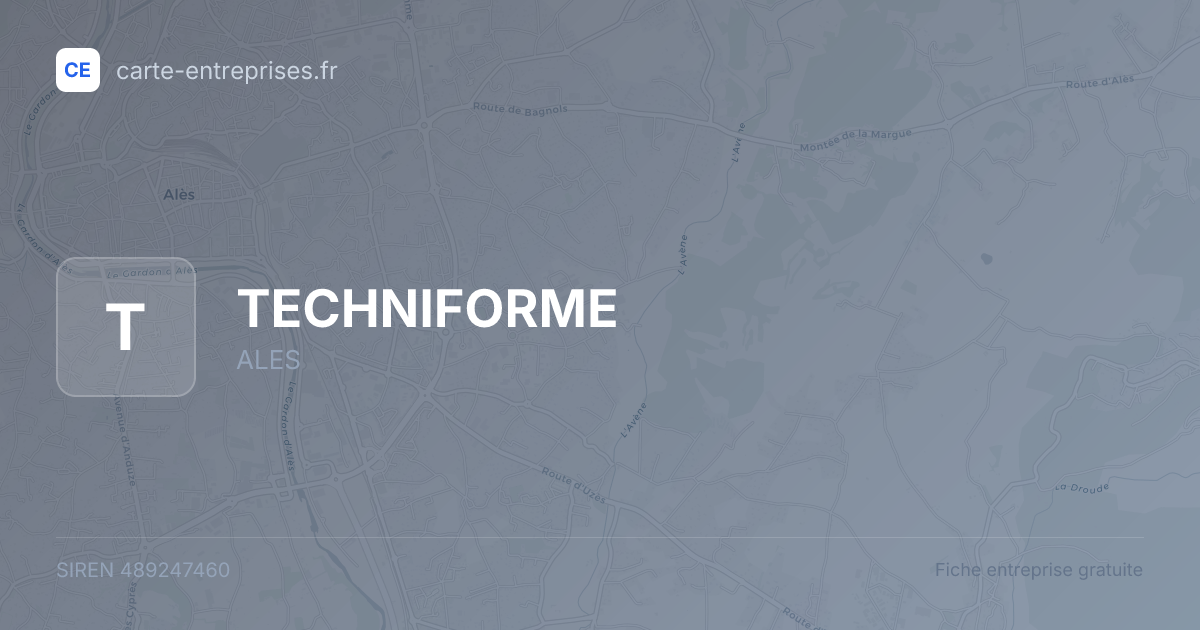 TECHNIFORME — 489247460 — fiche entreprise