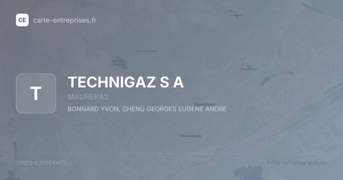 TECHNIGAZ S A — 632004453 — fiche entreprise