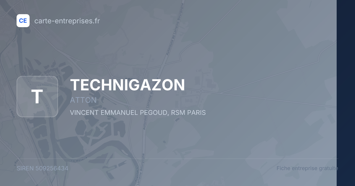 TECHNIGAZON — 509256434 — fiche entreprise