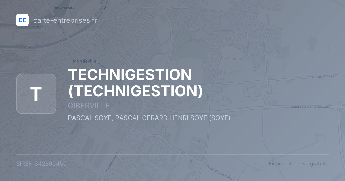 TECHNIGESTION — 342869450 — fiche entreprise