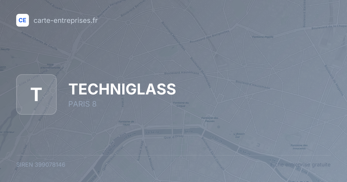 TECHNIGLASS — 399078146 — fiche entreprise