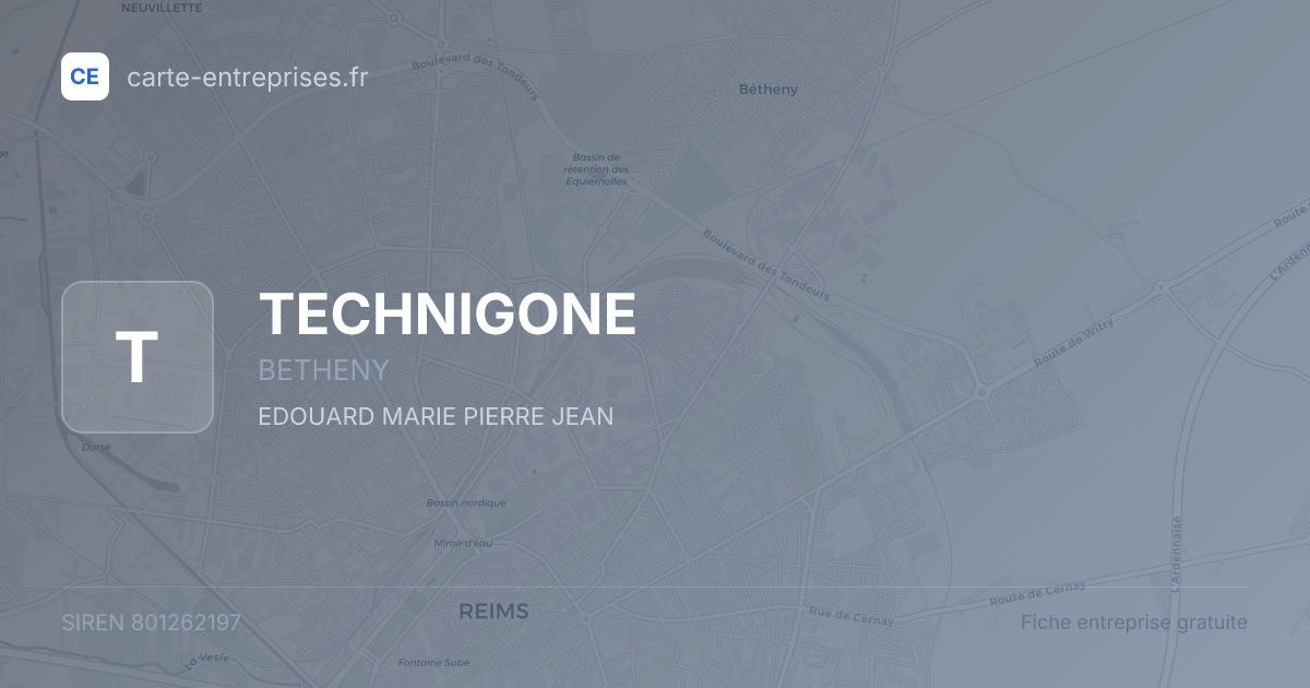 TECHNIGONE — 801262197 — fiche entreprise