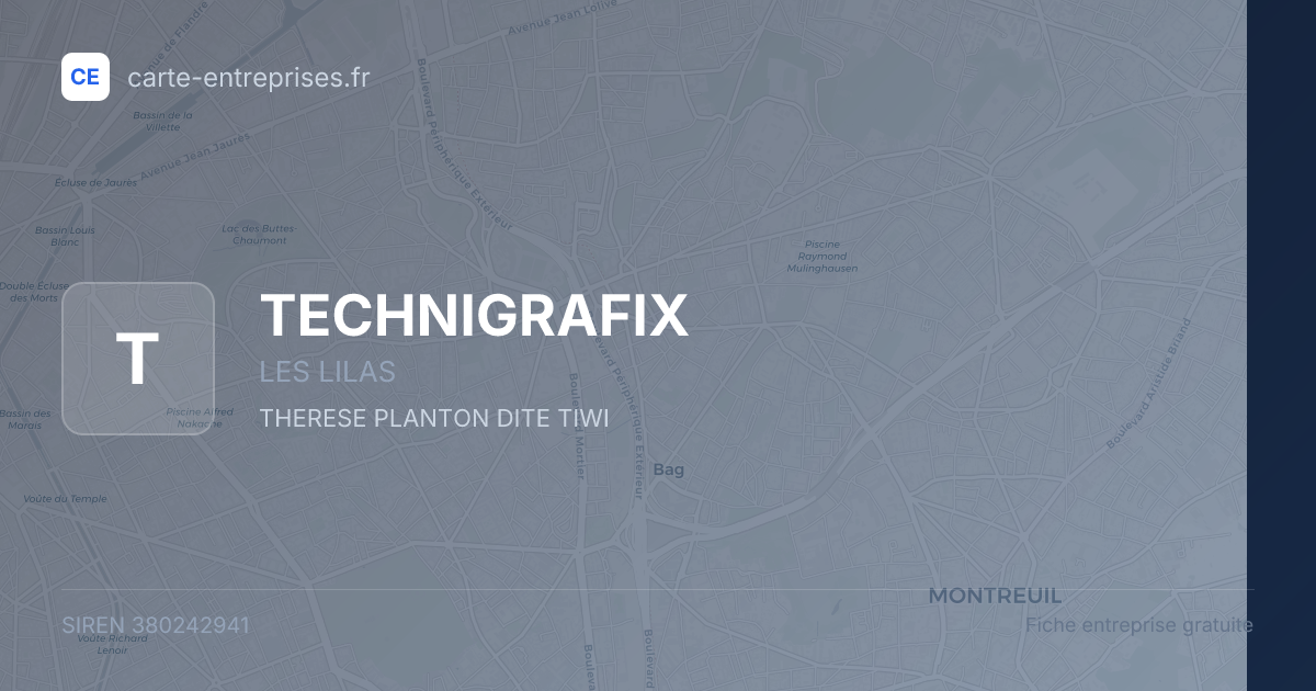 TECHNIGRAFIX — 380242941 — fiche entreprise