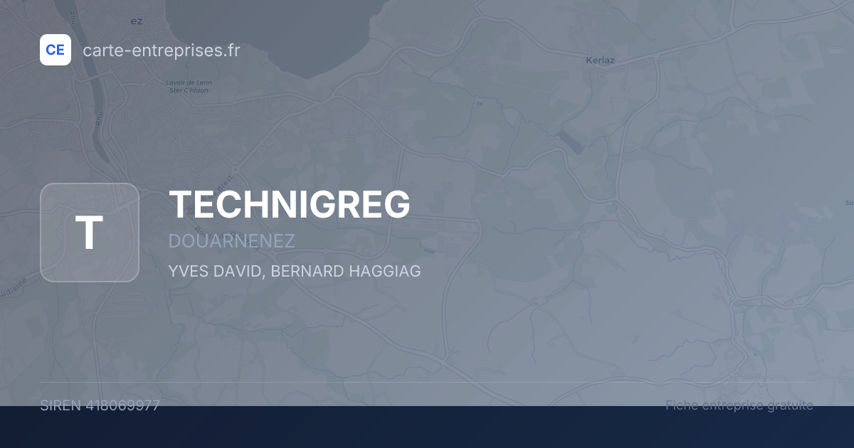 TECHNIGREG — 418069977 — fiche entreprise