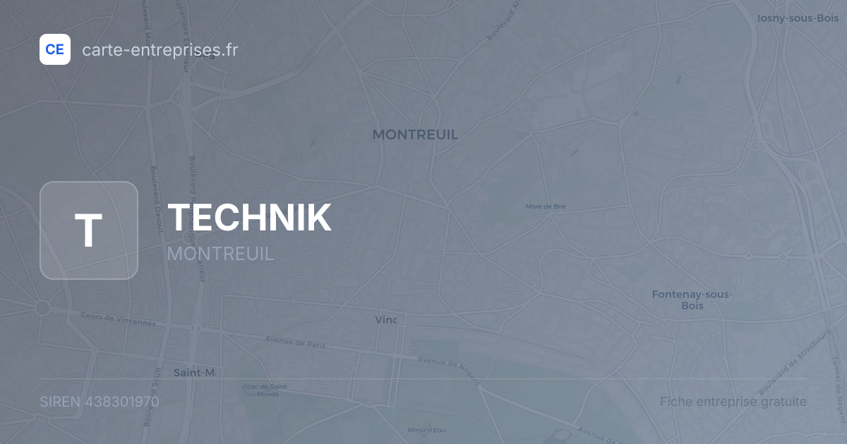 TECHNIK — 438301970 — fiche entreprise