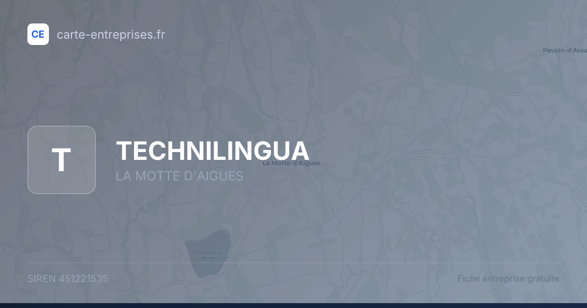 TECHNILINGUA — 451221535 — fiche entreprise