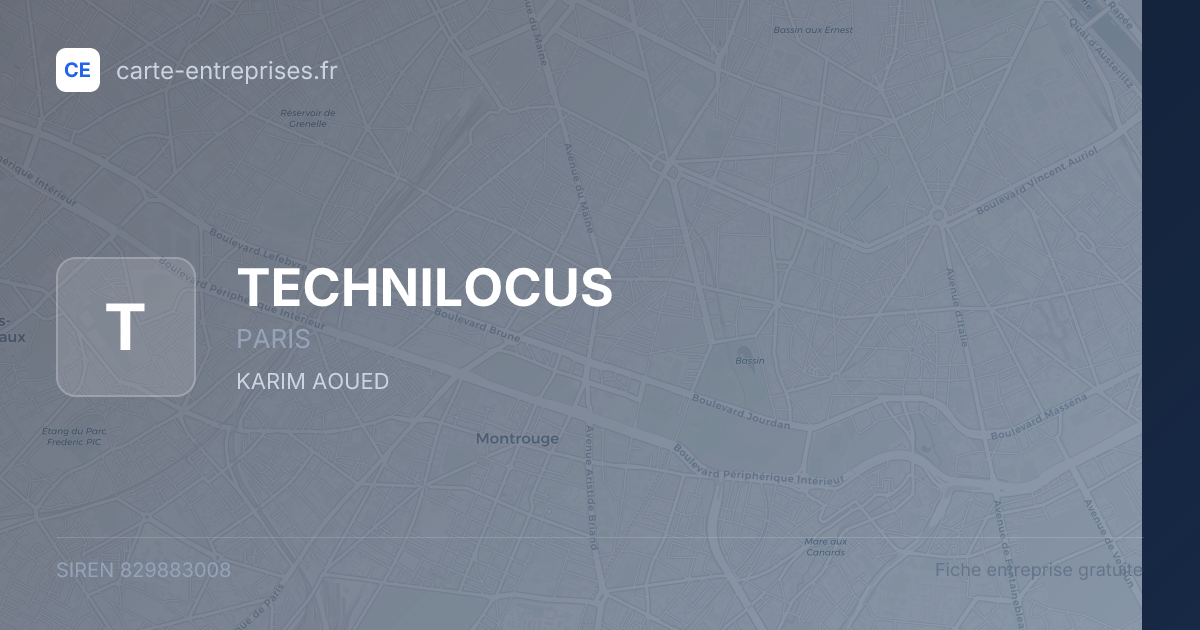 TECHNILOCUS — 829883008 — fiche entreprise