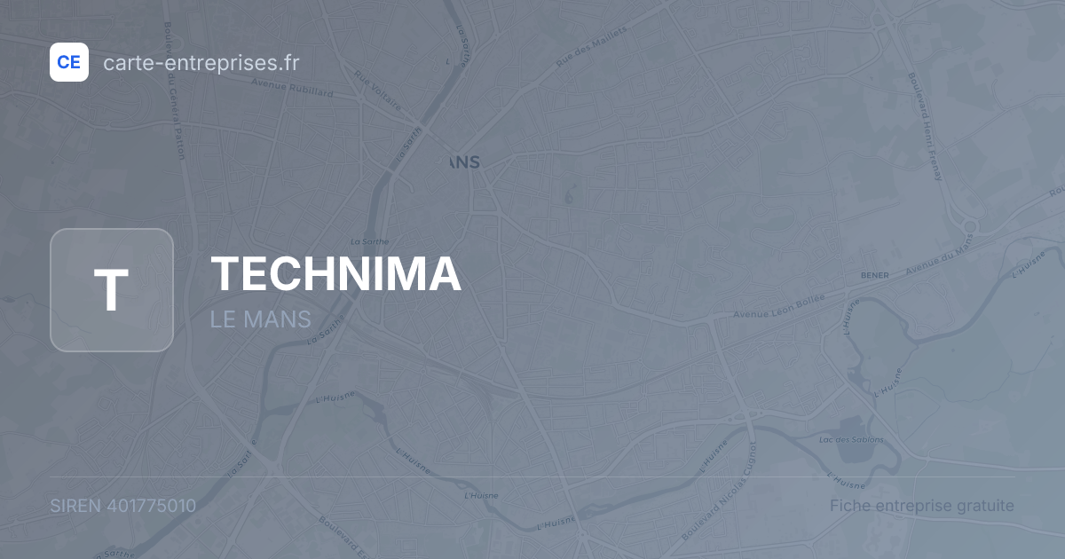 TECHNIMA — 401775010 — fiche entreprise