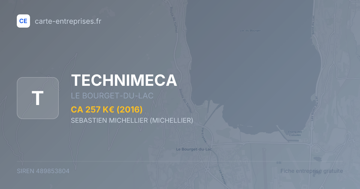 TECHNIMECA — 489853804 — fiche entreprise