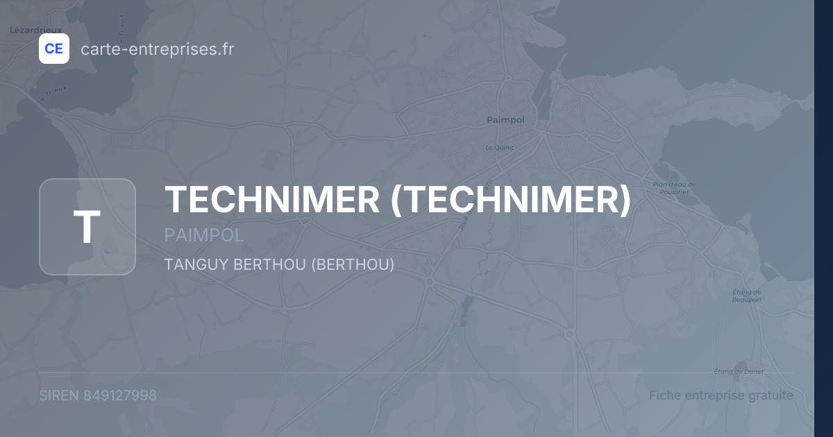 TECHNIMER — 849127998 — fiche entreprise