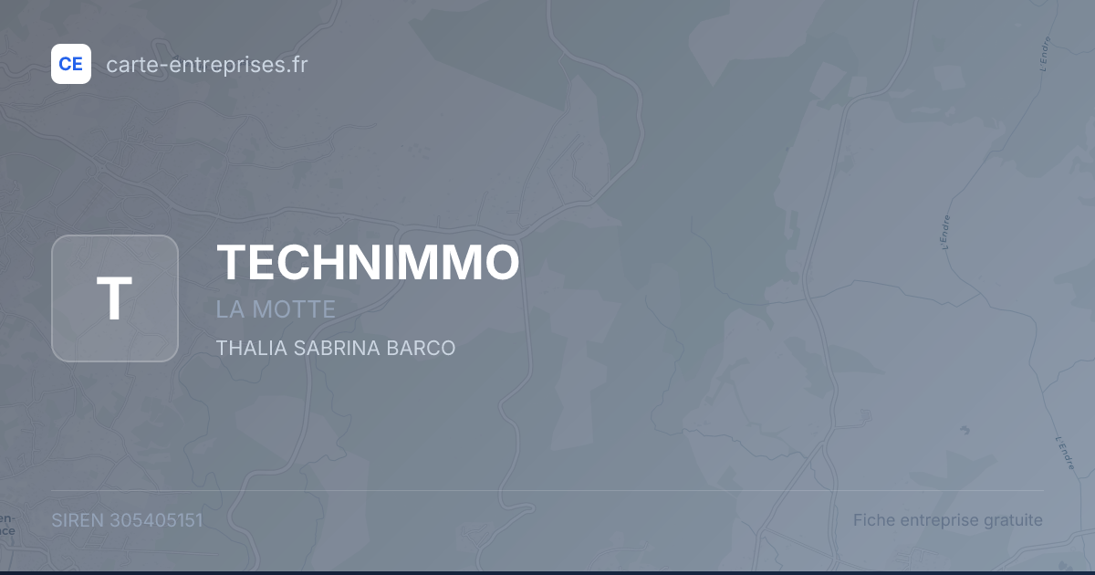 TECHNIMMO — 305405151 — fiche entreprise