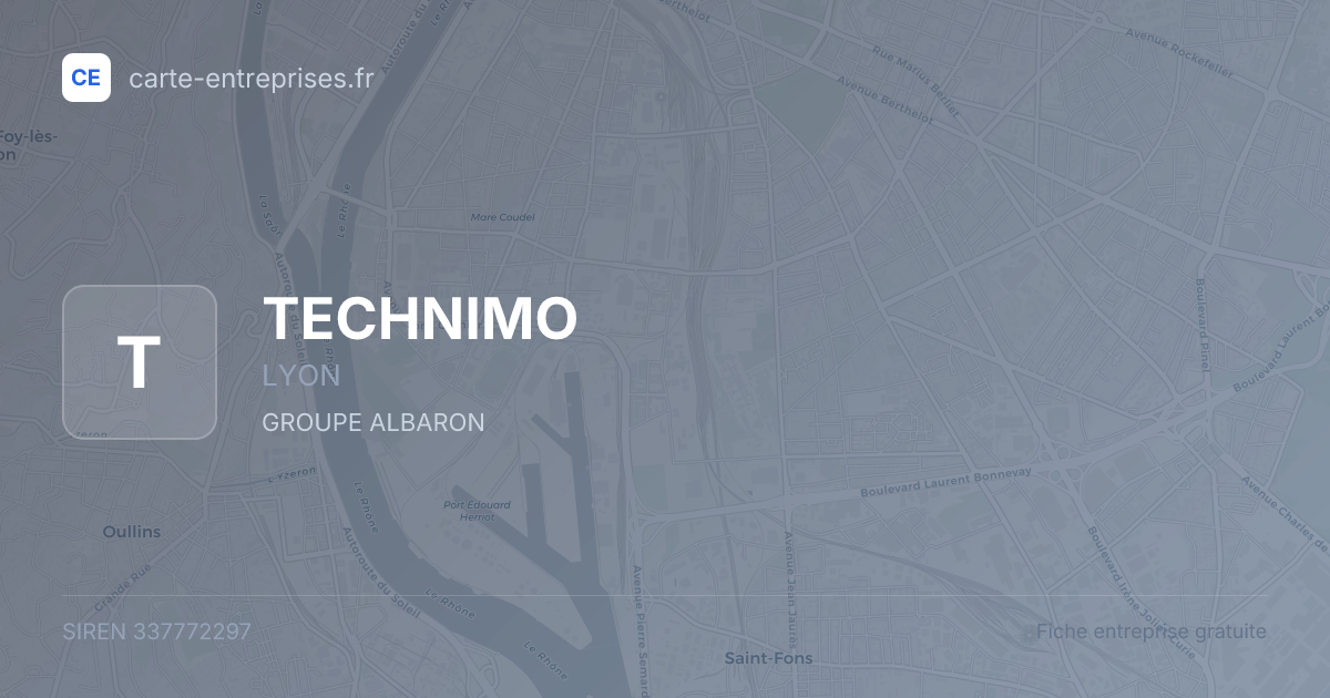 TECHNIMO — 337772297 — fiche entreprise