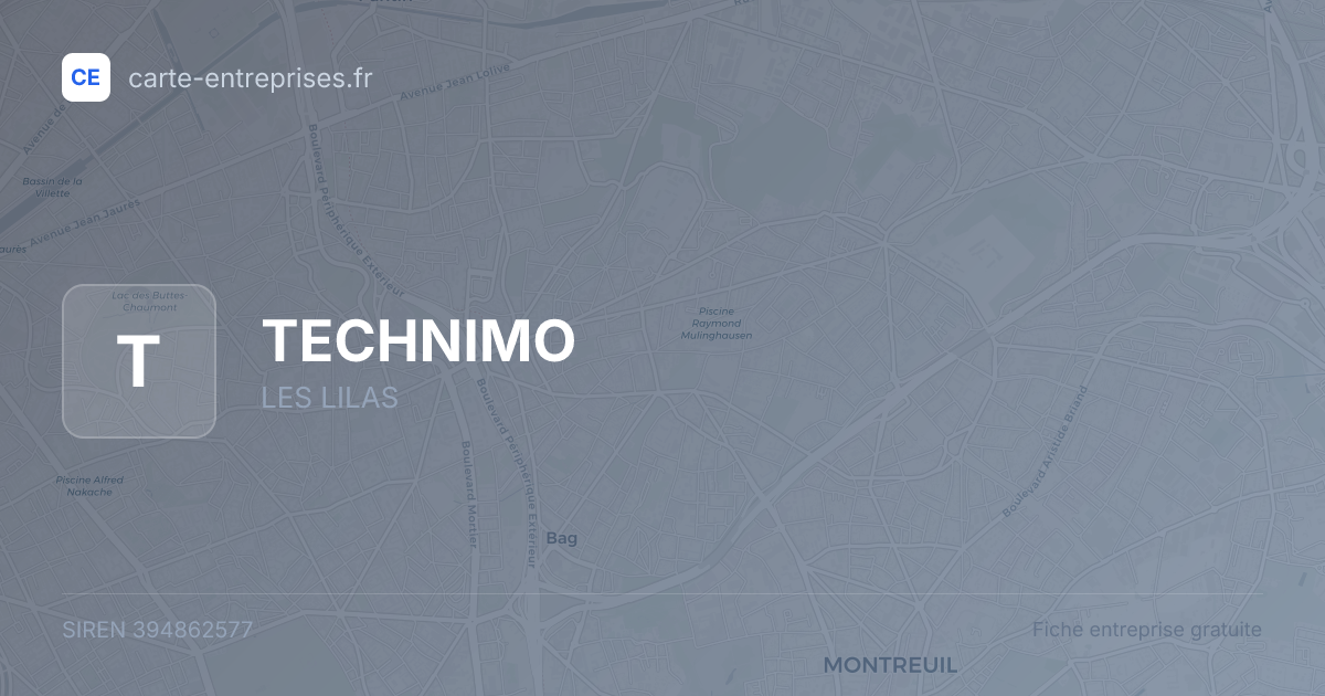 TECHNIMO — 394862577 — fiche entreprise