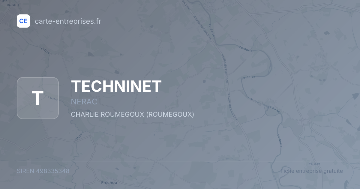 TECHNINET — 498335348 — fiche entreprise