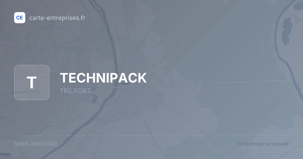 TECHNIPACK — 390412062 — fiche entreprise