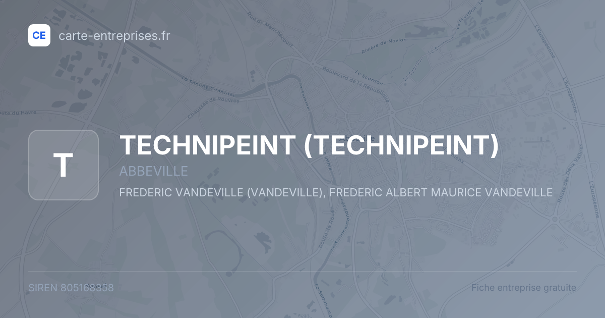 TECHNIPEINT — 805168358 — fiche entreprise