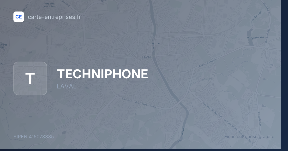 TECHNIPHONE — 415078385 — fiche entreprise