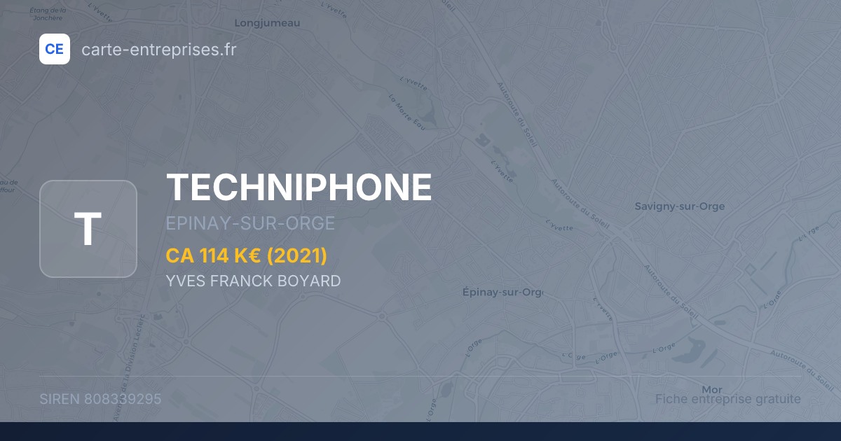 TECHNIPHONE — 808339295 — fiche entreprise