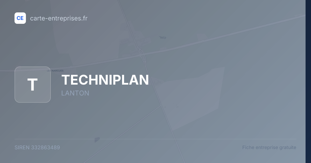 TECHNIPLAN — 332863489 — fiche entreprise