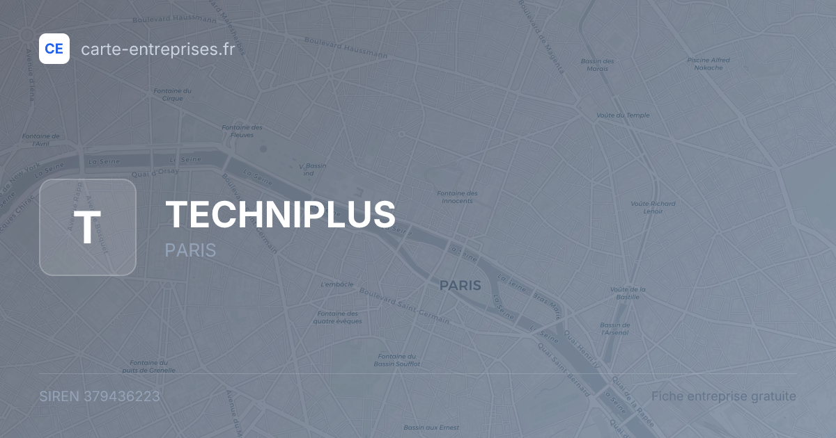 TECHNIPLUS — 379436223 — fiche entreprise