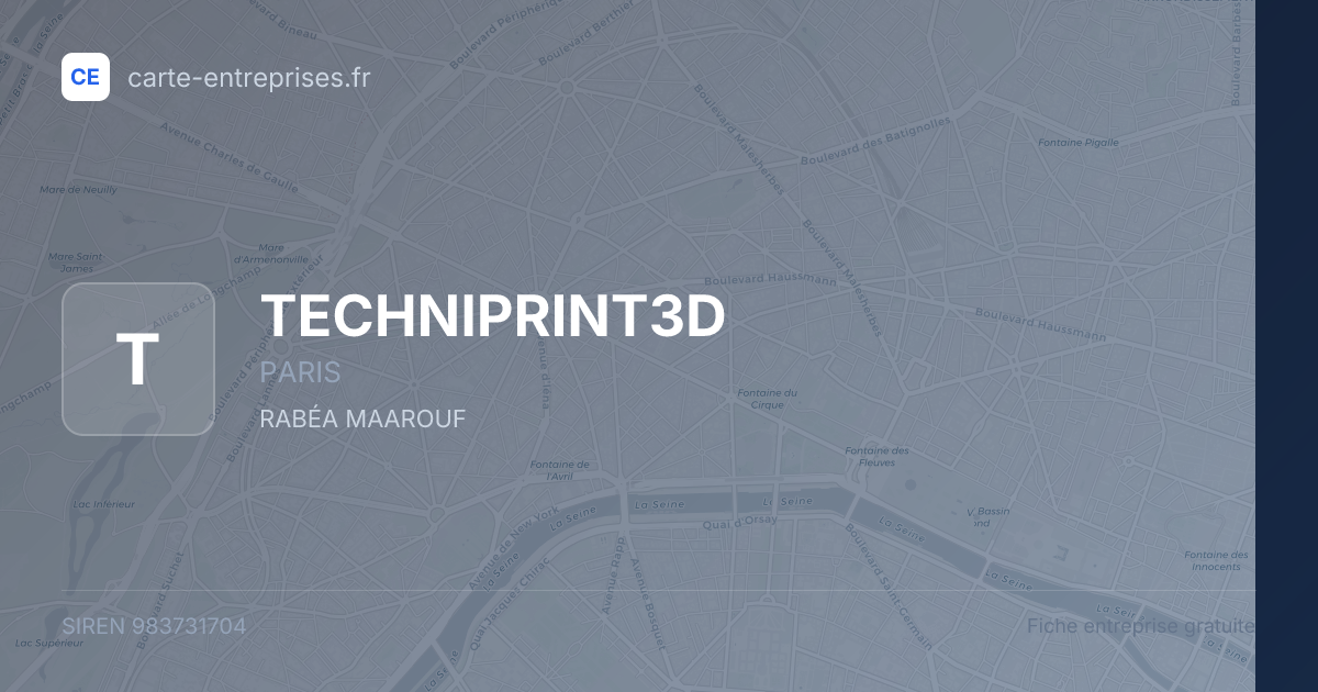 TECHNIPRINT3D — 983731704 — fiche entreprise
